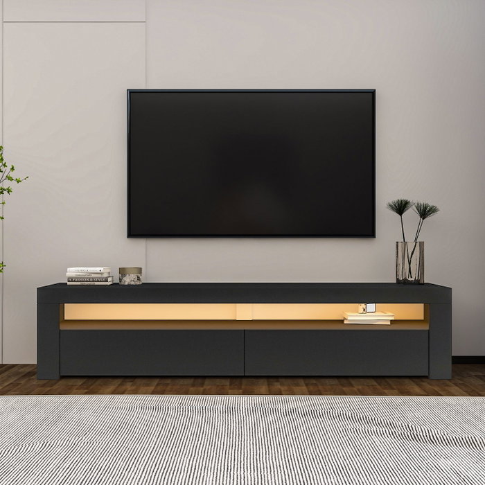 Hanah Home Soporte para TV Antracita con Luces LED Hanah Home Soporte para TV Antracita con Luces LED